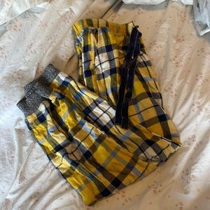 Aerie - plaid yellow and blue pj pants
